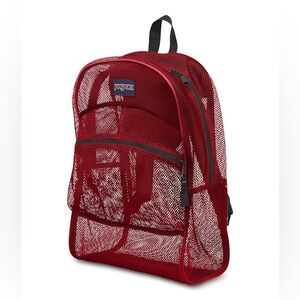 New JANSPORT Mesh Backpack 32L Great for Sport Equipment, High Risk Red